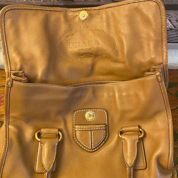 PRADA Pattina CITY Calf Leather in Cannella Tan satchel ART#BN2159 - Picture 13 of 13